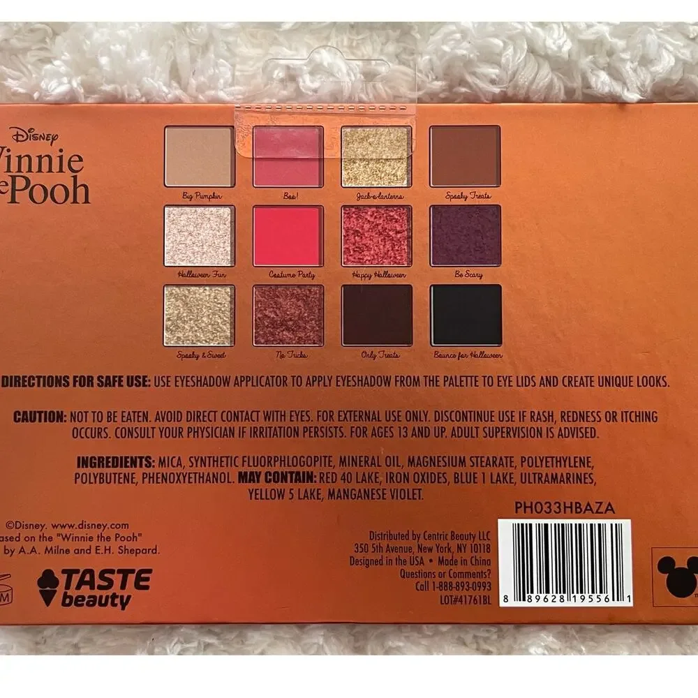 Disney Winnie The Pooh Trick or Treat Eyeshadow Palette NEW in BOX 12 shades